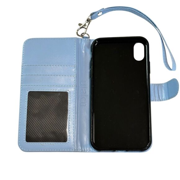 ULAK iPhone XR Marble Faux Leather Wallet Case Wristlet - Picture 4 of 9